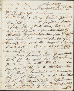 Letter from George Thompson, Manchester, [England], to John Anderson Collins, 1840 Nov[ember] 22
