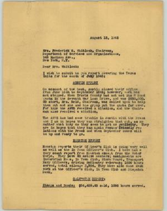 Letter from Mrs. Kempner to Mrs. Whitlock, August 13, 1945