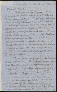 Letter from Samuel May, Boston, to Richard Davis Webb, October 25, 1854