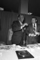 Jesse Owens and Mickey Mantle at the induction ceremony for the Alabama Sports Hall of Fame in Birmingham, Alabama.