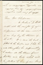 Letter to] Dear Mrs. Chapman [manuscript