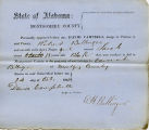 Montgomery County, Alabama Slave Holder Affidavits: October 24, 1860