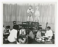 Kindergarten Students with Home Economics Class, 1968