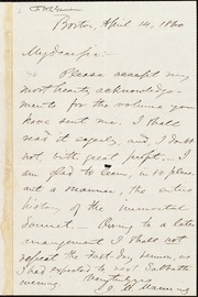 Letter to] My dear Sir [manuscript