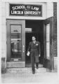 Law student Julian Rogers, Jr. coming out of Lincoln's Law School