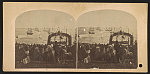 Embarkation of the Prince of Wales on board the Hero, at Portland, Maine, October 20, 1860, the yards being manned, and a royal salute fired as he steps on board