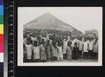 Mission school children in village, West Africa, ca.1930