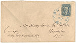 [Civil War envelope folded from wallpaper to Mary Louisa DeSaussure]