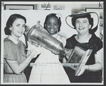 Winners in the annual award of the Original Amateur Hours Left to right: Nancy Cirillo, 16, (second prize), Gladys Knight, 8, (first prize) and Helen Hess, 35, (third prize).