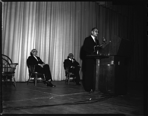 Dr. Ralph Bunche at Howard U[niversity], May 1964 [cellulose acetate photonegative]