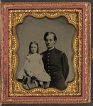 [Unidentified soldier in Union uniform and unidentified young girl, probably his daughter]