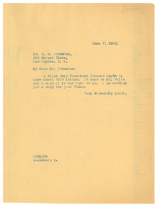 Letter from W. E. B. Du Bois to Howard University