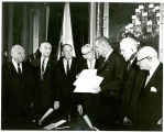 Mansfield at signing of the Voting Rights Bill