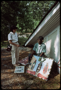 Outsider art: Theodore Hill. Maggie Holtzberg interviewing Theodore Hill with some of his visual art pieces