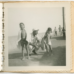 Digital image of Taylor family members seaside on Martha's Vineyard