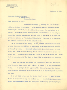 Letter from A.C. McClurg to W. E. B. Du Bois