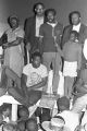 Young man addressing an audience in front of a tent at an evening gathering during the "March Against Fear" through Mississippi, begun by James Meredith.