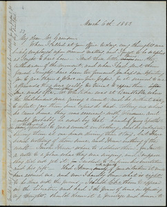 Letter from Mary Ann Whitaker to William Lloyd Garrison, 1853 March 6th