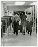 Black student protest in Wilbur Cross Library
