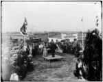 Scene at the dedication of China's pavilion site for the 1904 World's Fair