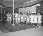 Staff at the opening of the Howard Johnson's restaurant at 4007 Norman Bridge Road in Montgomery, Alabama.