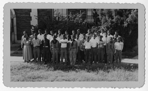 Photograph of group of African American students, Manchester, Georgia, 1953