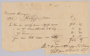 Record of taxes on property, including enslaved persons, owned by Edward Rouzee