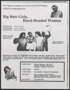 Flyer: Big Butt Girls, Hard-Headed Women