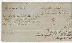 Receipt for payment from Mary C. Cocke to Samuel S. Webb, Greensboro, Alabama, January 12, 1850