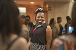 Posing for pictures, "Wednesday Night at the Apollo," W. 125th St. between Frederick Douglass Blvd. and Adam Clayton Powell Blvd., Harlem, 2013