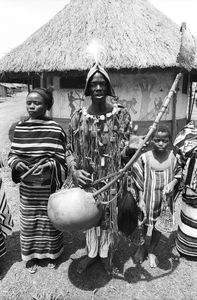 Bard with his performance troup, Man region, Ivory Coast