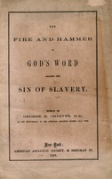 The fire and hammer of God's word against the sin of slavery