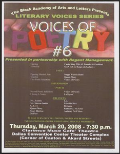 Program: Voices of Poetry #6