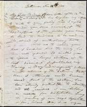 Letter to] My Dear Madam [manuscript