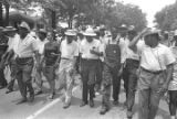 Ralph Abernathy, Coretta Scott King, Martin Luther King, Jr., James Meredith, Stokely Carmichael, Floyd McKissick, and others, participating in the "March Against Fear" through Mississippi.