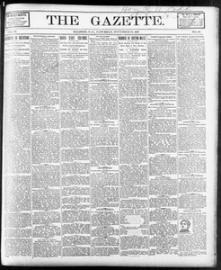 The Gazette. (Raleigh, N.C.), Vol. 9, No. 39, Ed. 1 Saturday, November 13, 1897