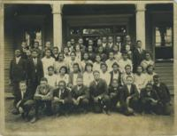 Catholic Hill School, Group Portrait, Rev. Lovelle, 1917