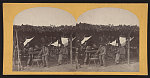 [Soldiers from the 134th Illinois Volunteer Infantry sitting around table at Columbus, Kentucky]