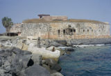 Senegal, detail of fortress on Gorée Island