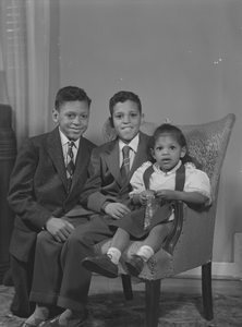 Portrait of Young family children