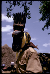 Masked performer with Ntomo mask, Bamako (national district), Mali