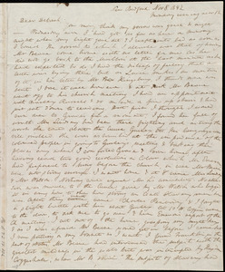 Letter from Anne Warren Weston, New Bedford, [Mass.], to Deborah Weston, Nov. 8, 1842, Monday evening near 12