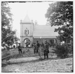 [White House Landing, Va., vicinity. St. Peter's Church, with Federal soldiers]