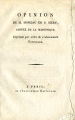 Opinion de M. Moreau de S. Méry, député de la Martinique...