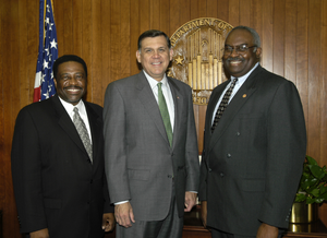 Secretary Mel Martinez with Ron Rogers, Pelham Williams