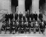 Seventh annual convention UMWA Denver on steps of State Capitol