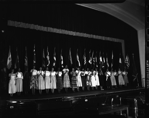 Dunbar [School] "Flag Group" Mrs Anto[?]ne, 1950 [cellulose acetate photonegative]