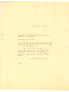 Letter from Crisis to Mrs. J. F. Pierce