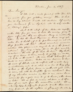 Letter from William Lloyd Garrison, Boston, [Mass.], to George William Benson, Jan. 4, 1837