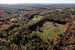 An October 2017 aerial view of the countryside near South Portland, Maine, somewhat inland from the Atlantic Ocean coast